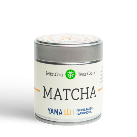 Yama Matcha by Mizuba Tea Co., inspired by Shizuoka, Japan's tea tradition.