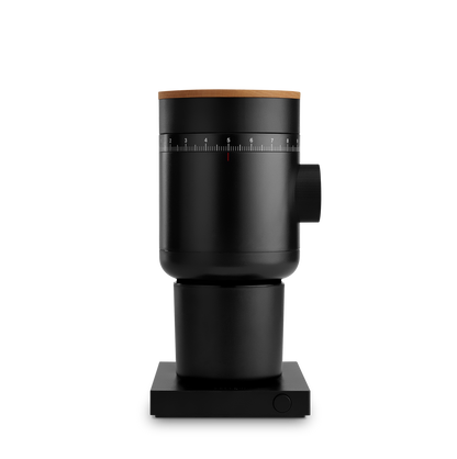 Fellow Opus 2 grinder in Sesame + Maple, ideal for pour-over coffee enthusiasts.